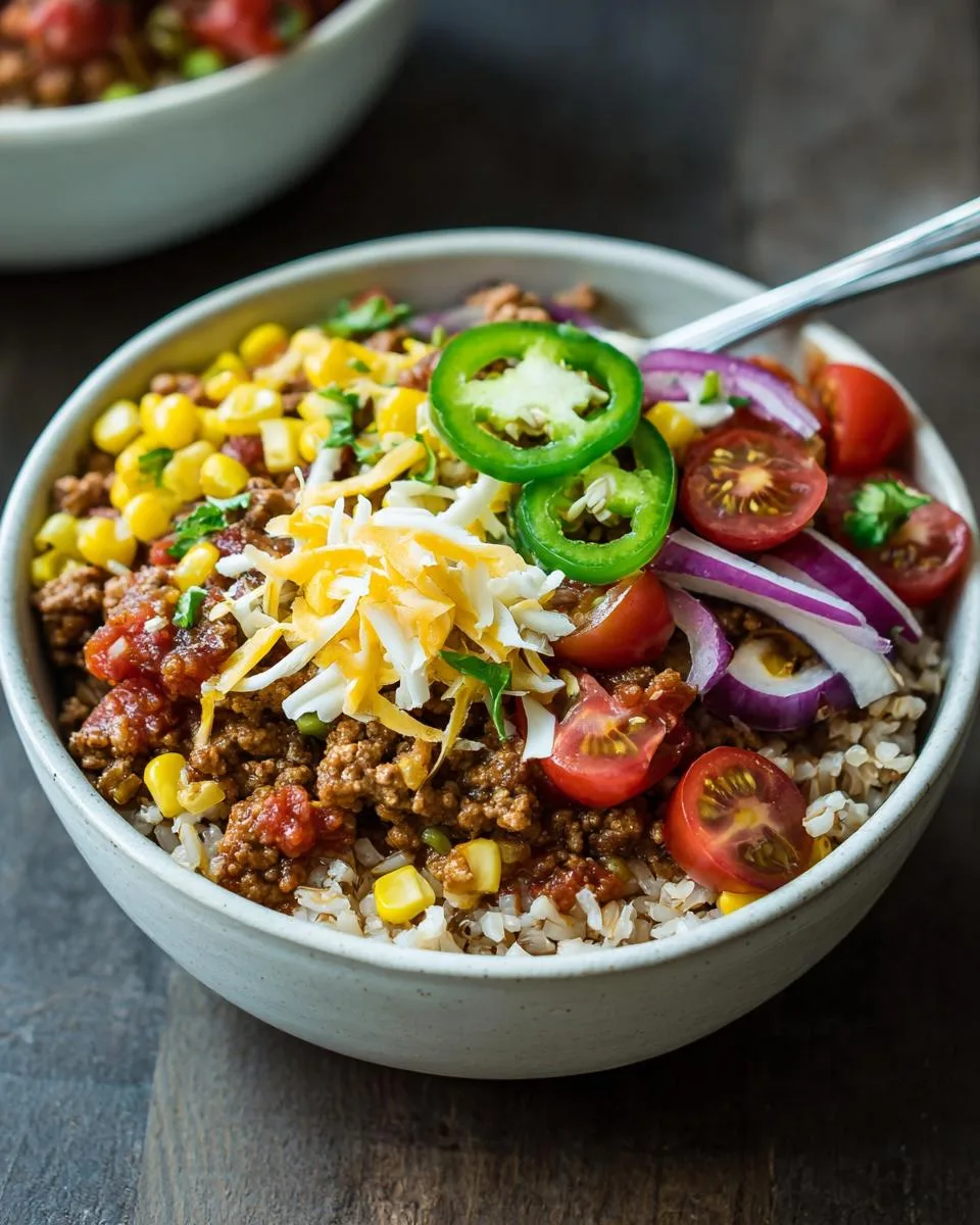 Turkey Burger Rice Bowls - detail 3