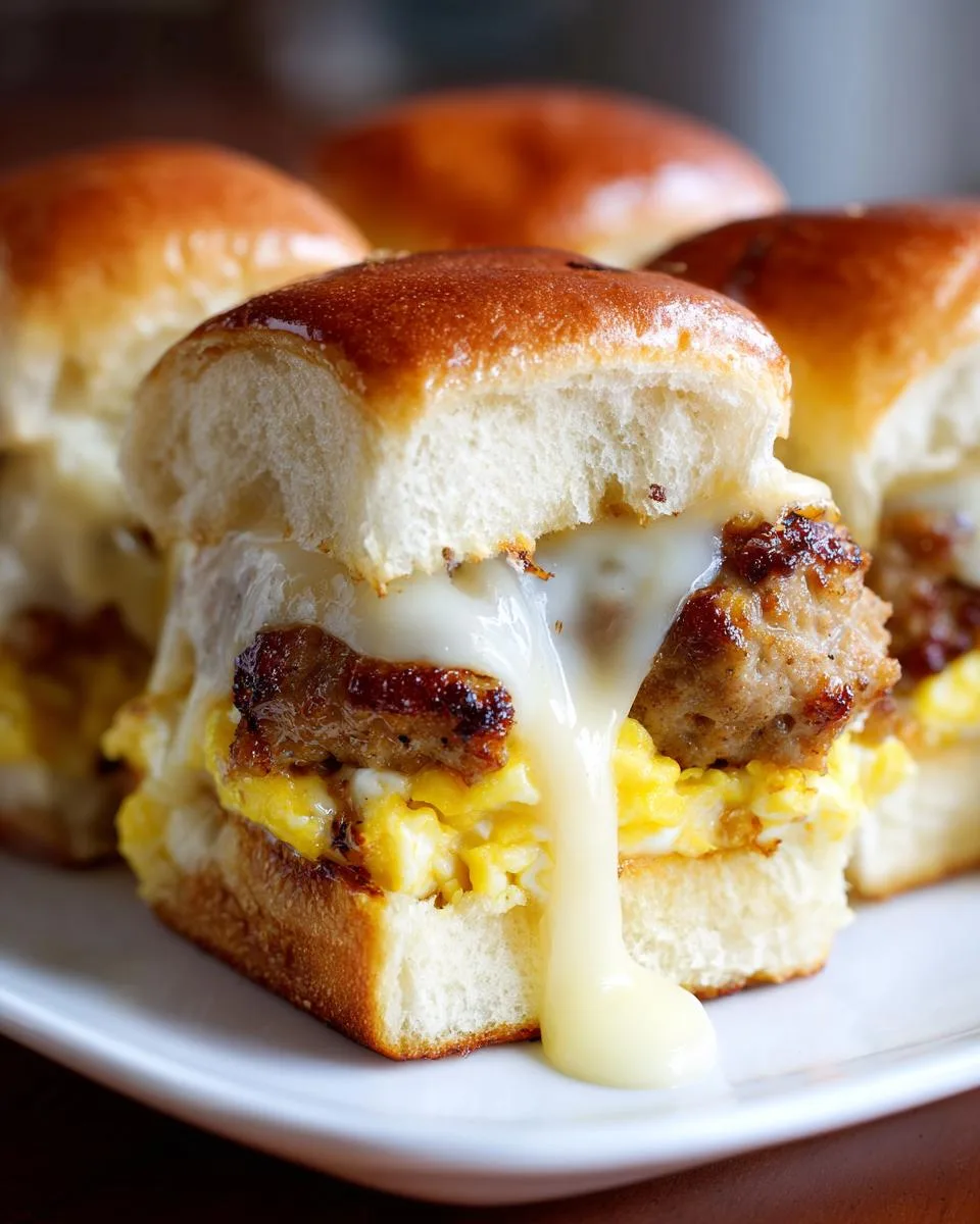 Turkey Sausage Breakfast Sliders - detail 1