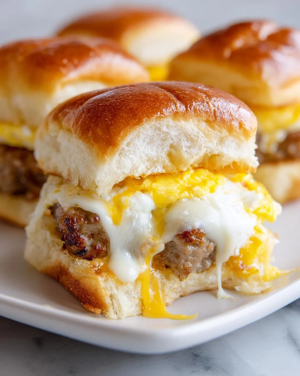 Turkey Sausage Breakfast Sliders - detail 2