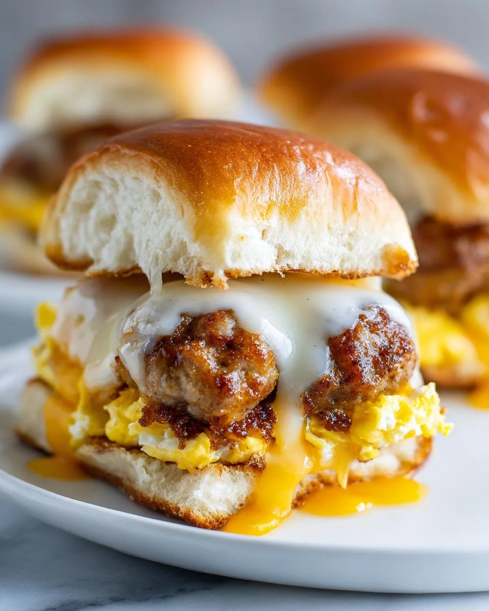 Turkey Sausage Breakfast Sliders - detail 4
