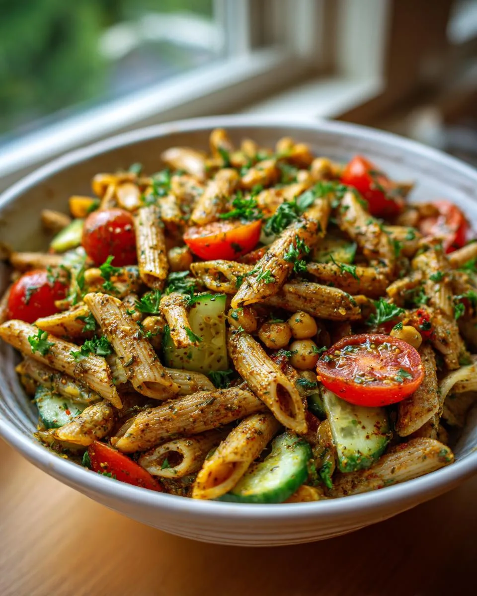 Zaatar Chickpea Pasta Salad Recipe - detail 1