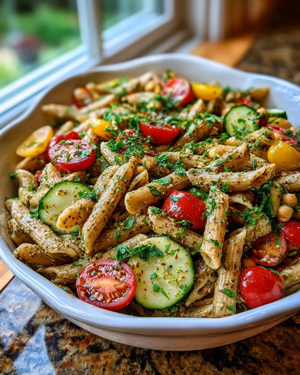 Zaatar Chickpea Pasta Salad Recipe - detail 2
