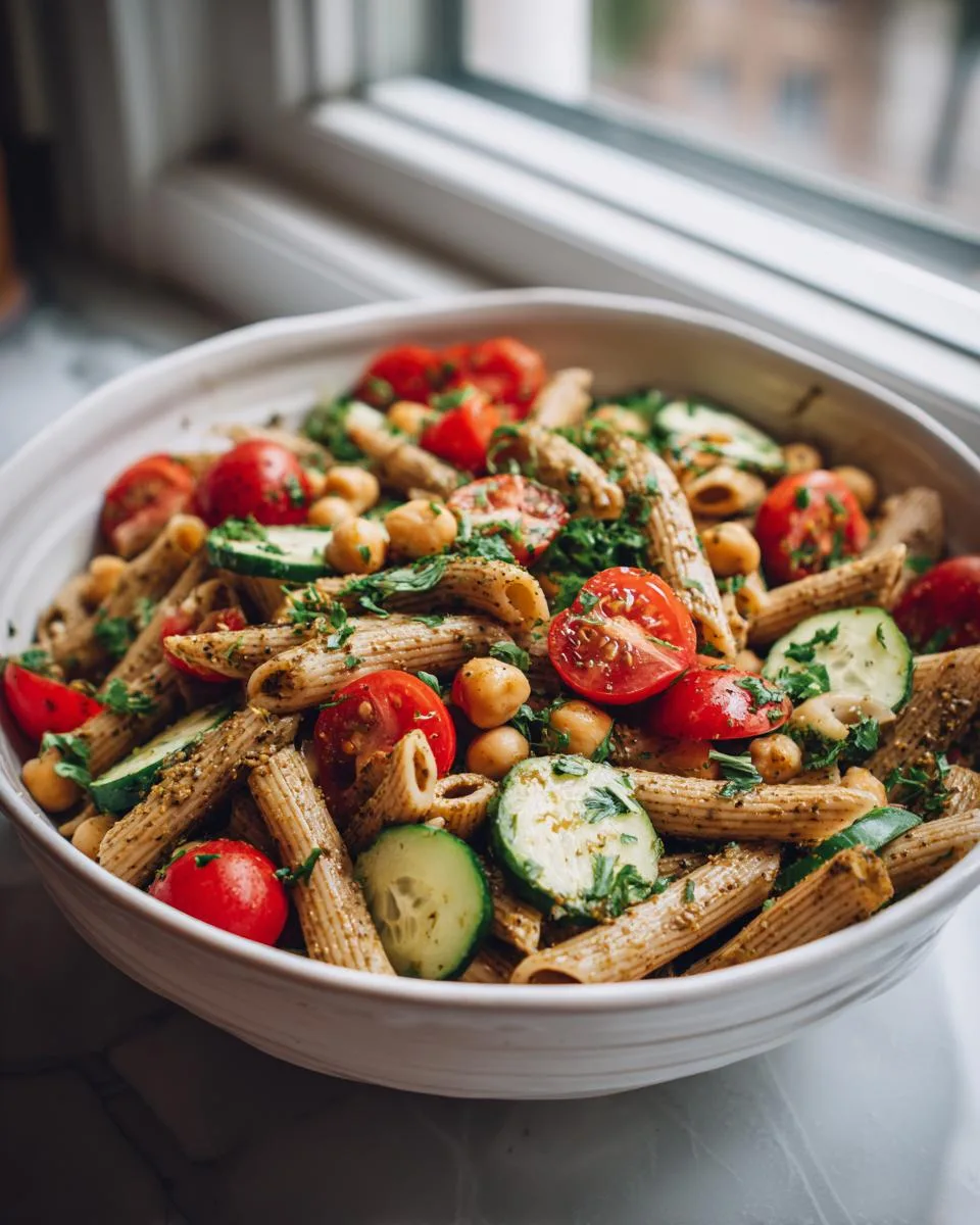 Zaatar Chickpea Pasta Salad Recipe - detail 3