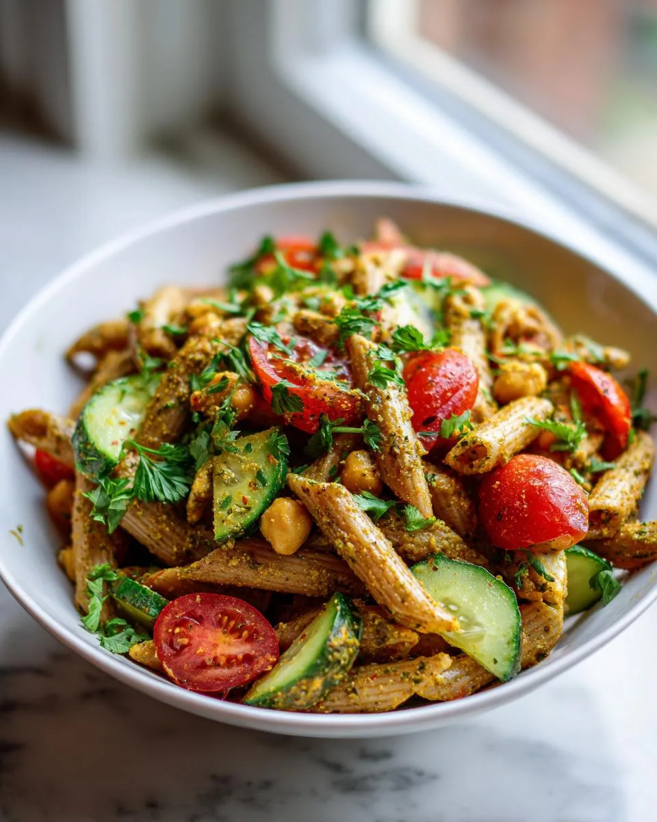 Zaatar Chickpea Pasta Salad Recipe - detail 4