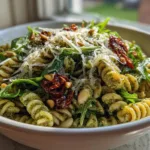 Arugula Lemon Pesto Pasta Salad