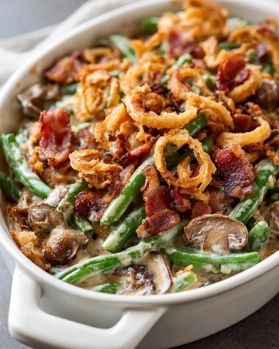 Bacon Water Chestnut Green Bean Casserole - detail 4