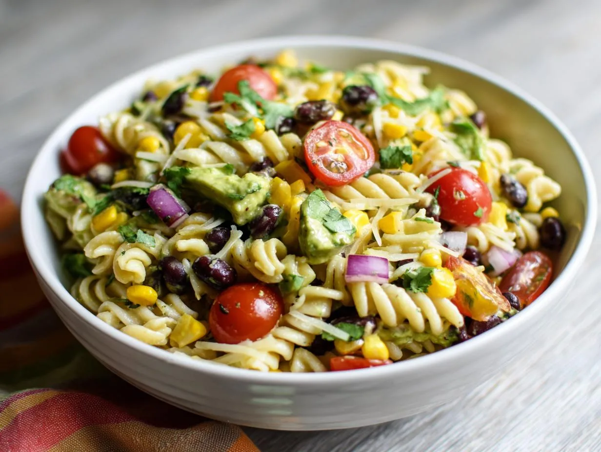 Creamy Black Bean Avocado Pasta Salad Recipe