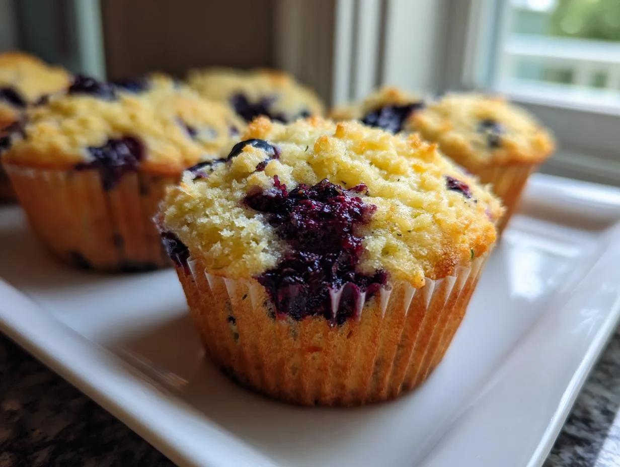 Moist Blueberry Zucchini Muffins in 3 Easy Steps