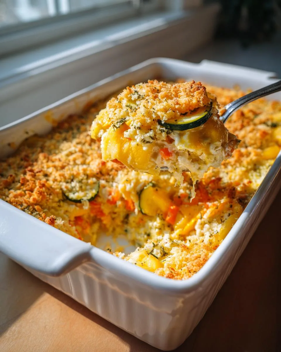 Calico Summer Squash Casserole - detail 1