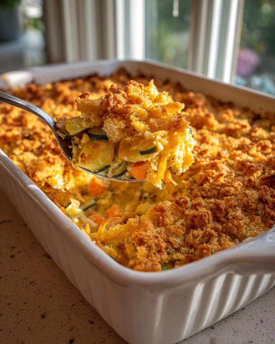 Calico Summer Squash Casserole - detail 2