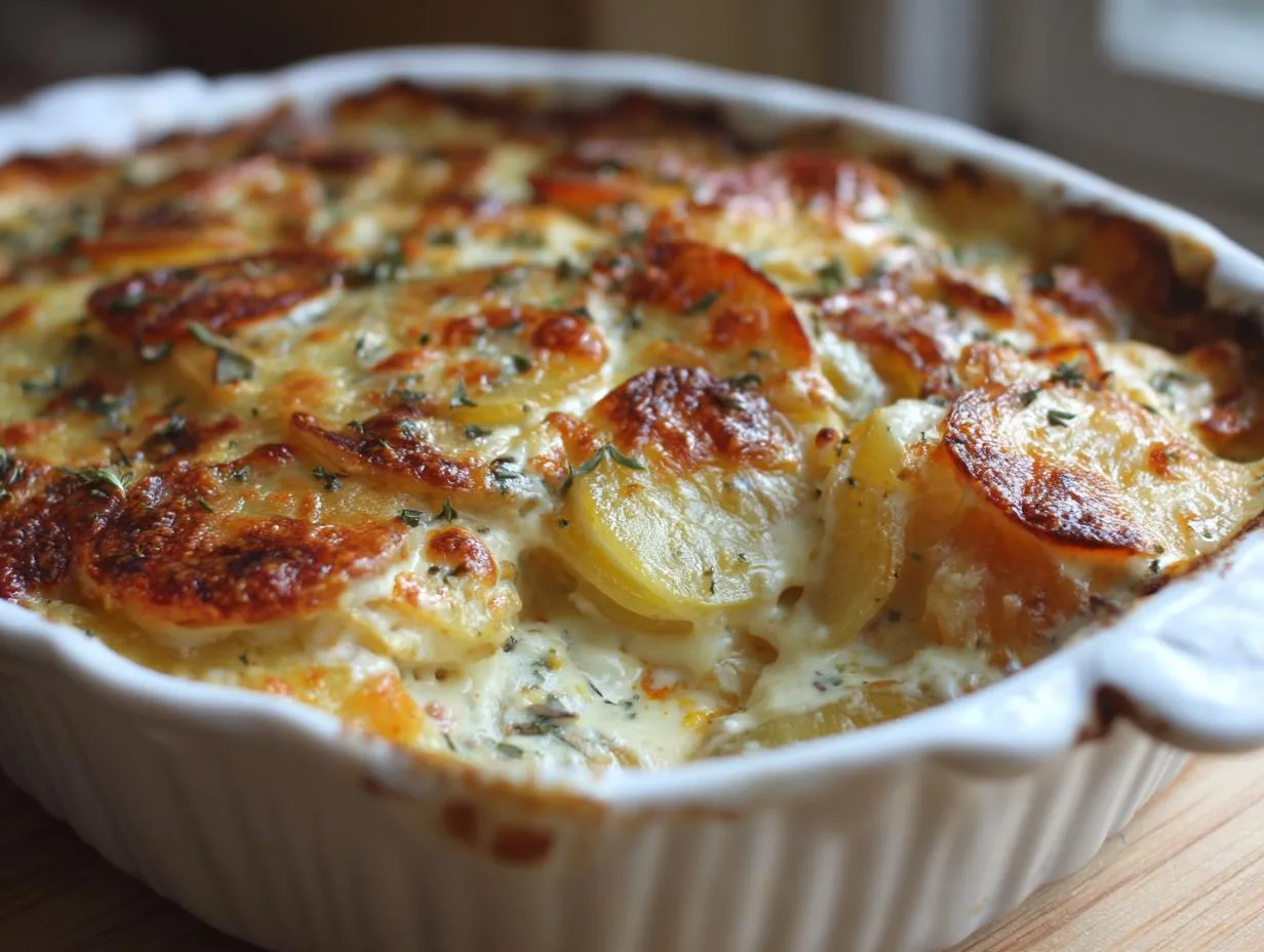 The Ultimate Cheesy Garlic Potatoes Gratin for 20 Minutes