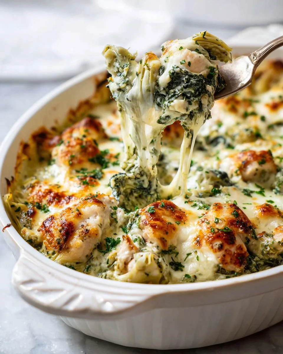 Chicken Spinach Artichoke Casserole - detail 1