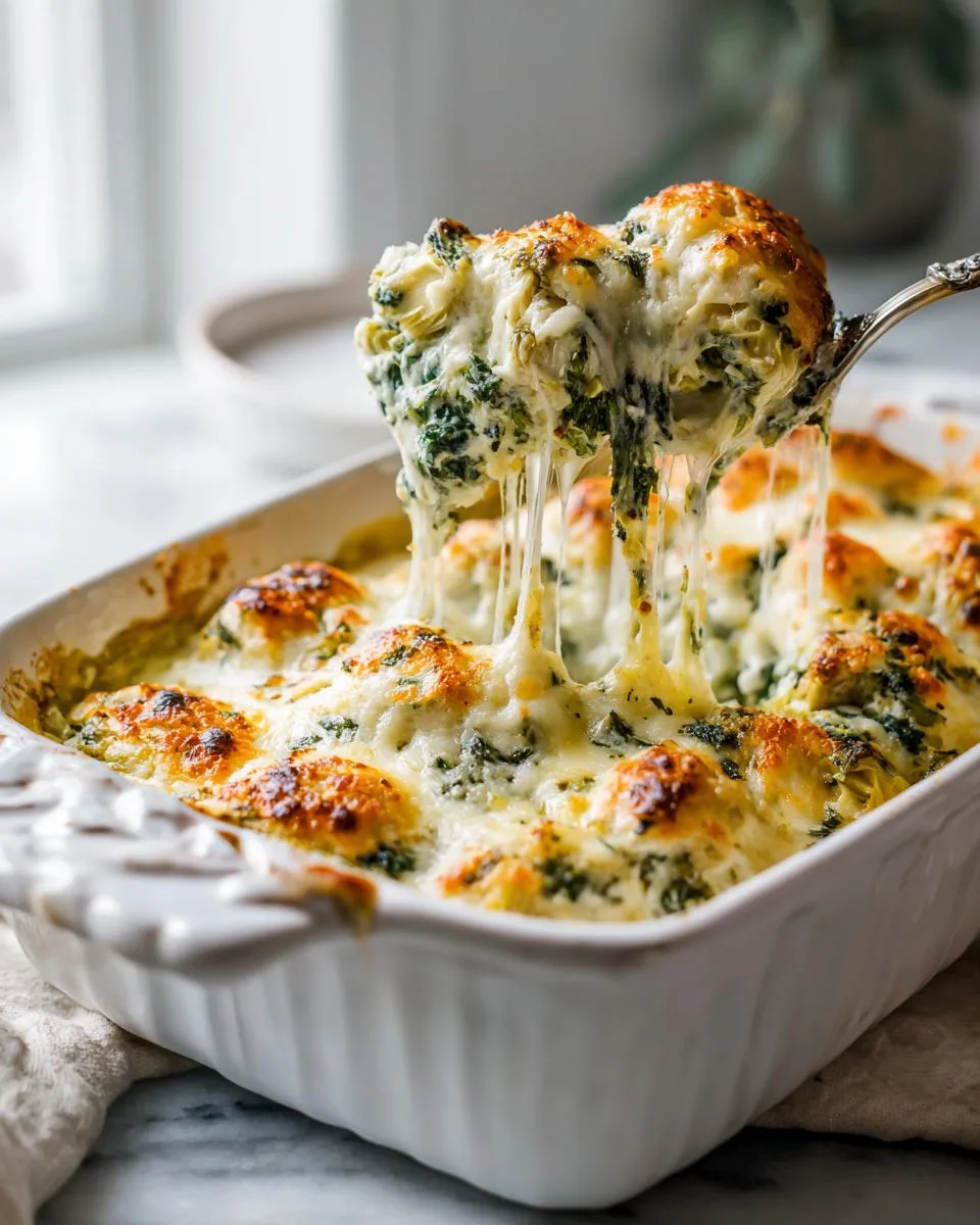 Chicken Spinach Artichoke Casserole - detail 3