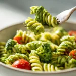 Creamy Pesto Veggie Pasta Salad