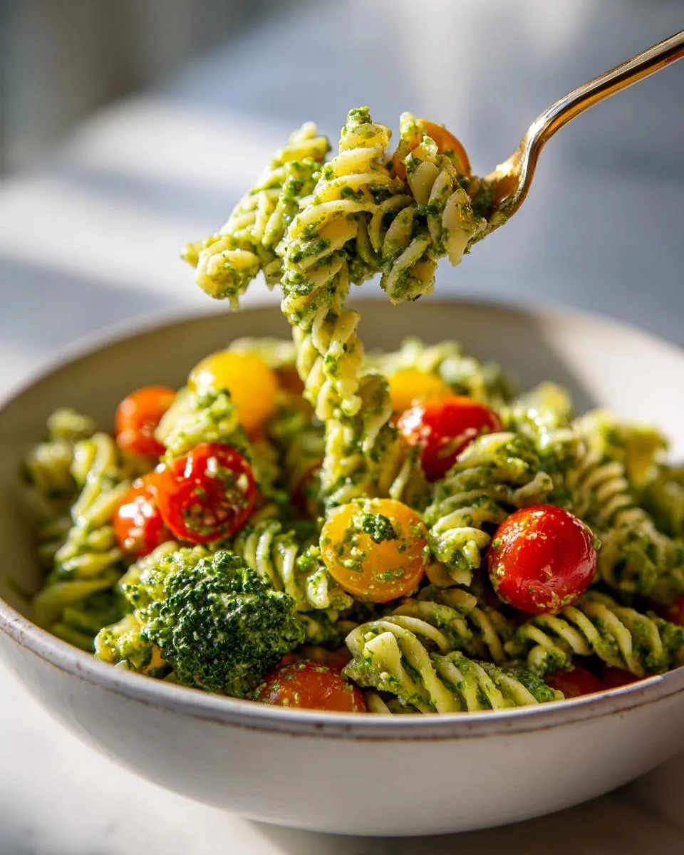 Creamy Pesto Veggie Pasta Salad - detail 3