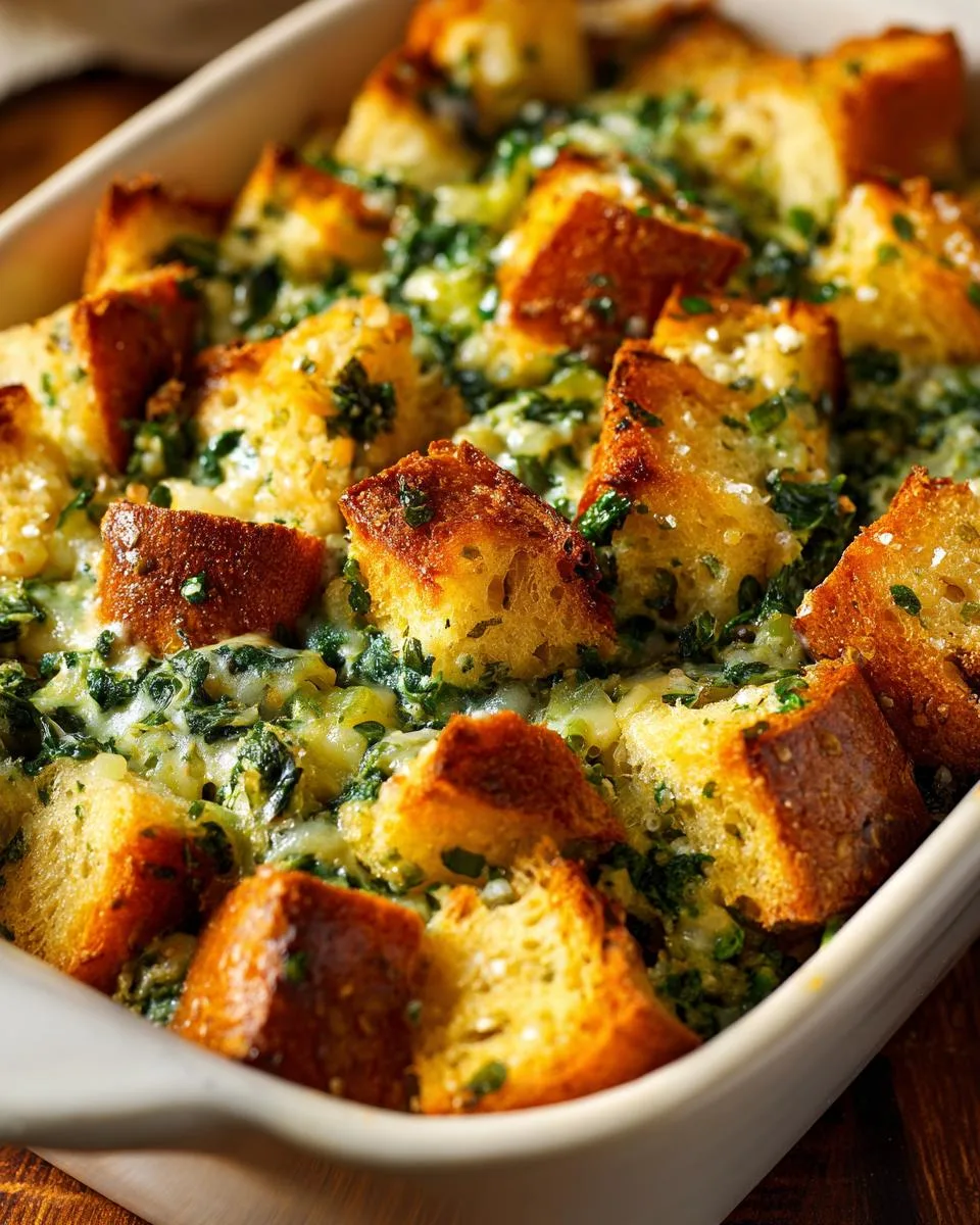 Crunchy Celery Spinach Casserole - detail 1