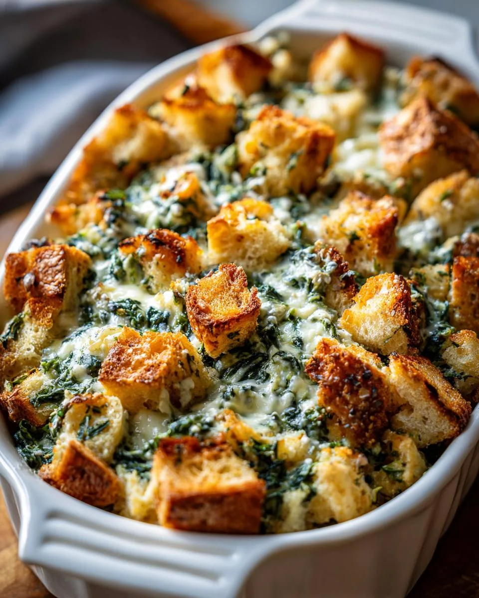 Crunchy Celery Spinach Casserole - detail 2
