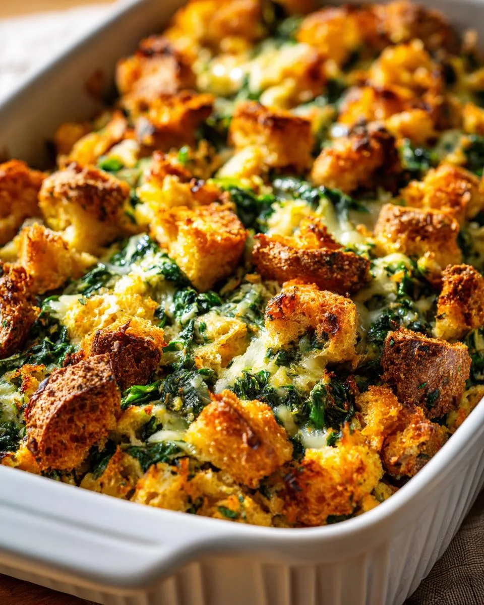 Crunchy Celery Spinach Casserole - detail 3