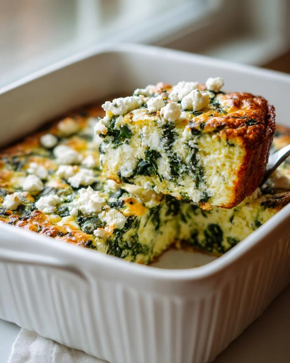 Greek Spinach Feta Casserole - detail 2