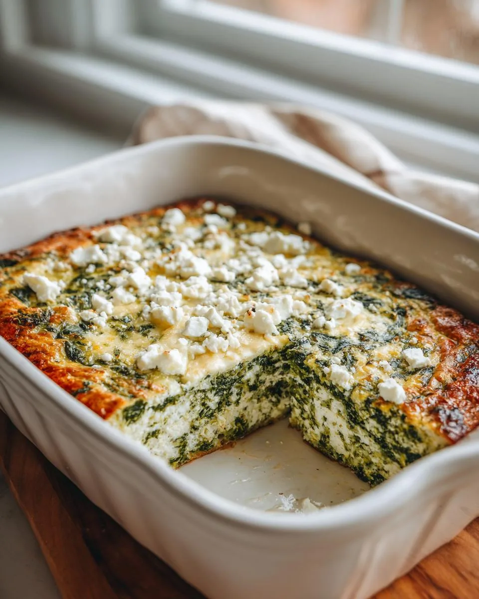 Greek Spinach Feta Casserole - detail 4