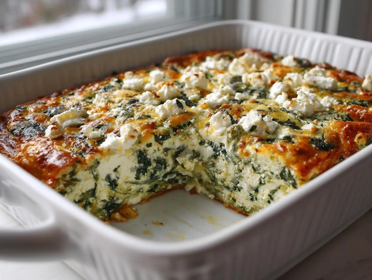 Greek Spinach Feta Casserole: 5-Star Creamy Comfort in 1 Hour