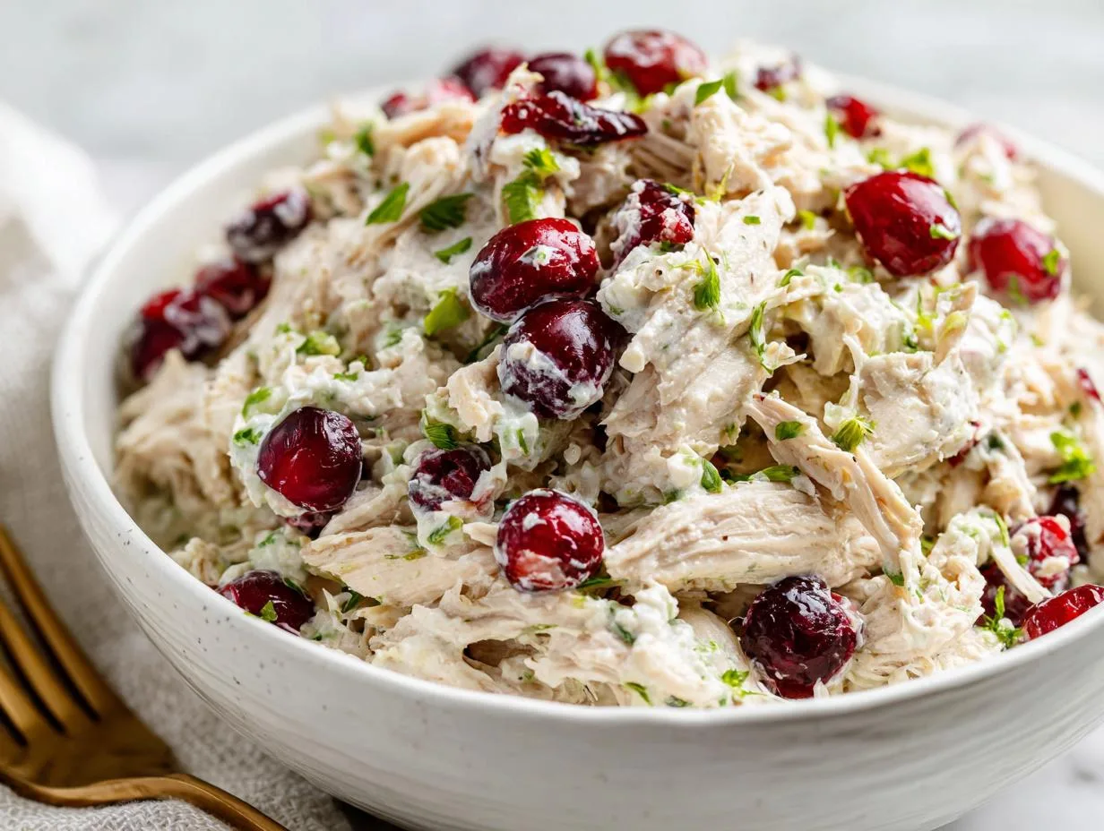 Amazingly Creamy Greek Yogurt Cranberry Chicken Salad in 10 Minutes