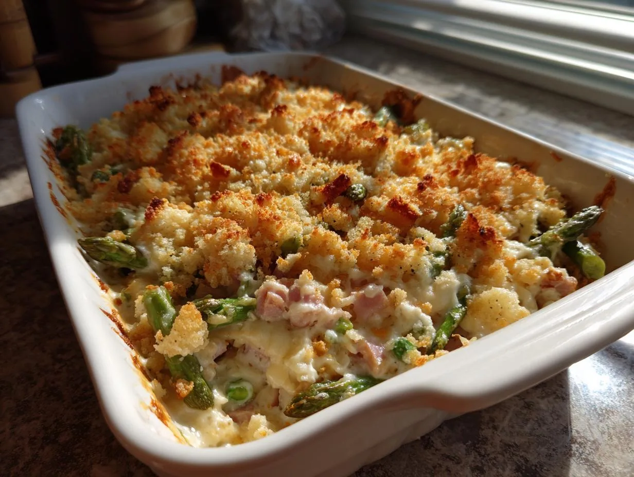 Creamy Ham Asparagus Rice Casserole That Warms 6 Hearts