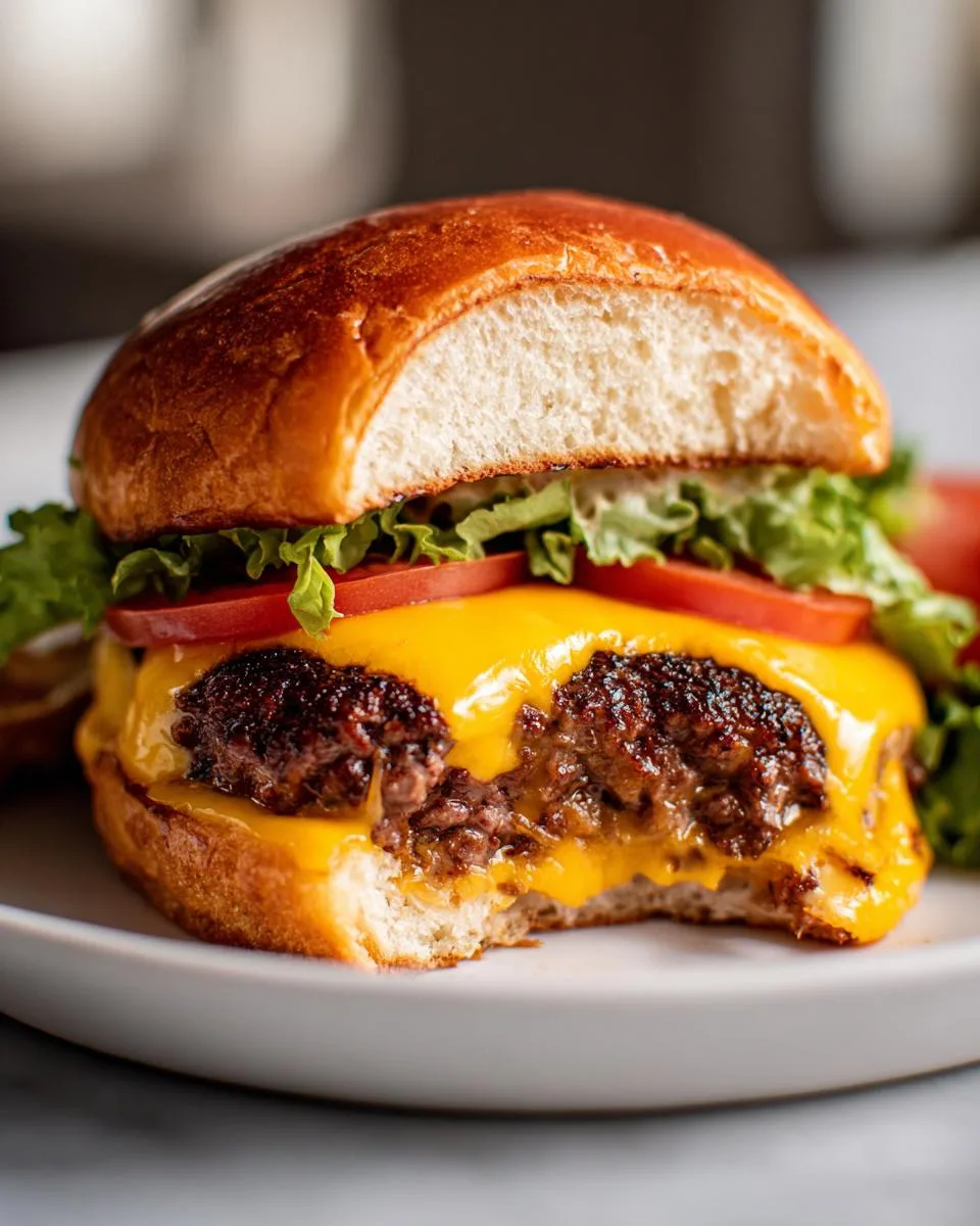 Juicy Lucy Cheddar Burgers - detail 2