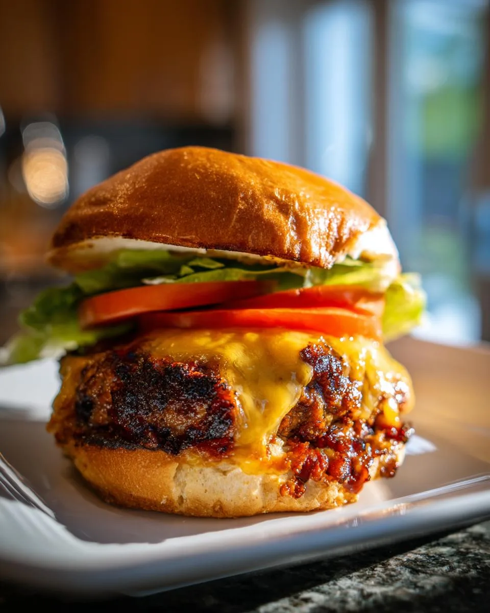 Juicy Lucy Cheddar Burgers - detail 4