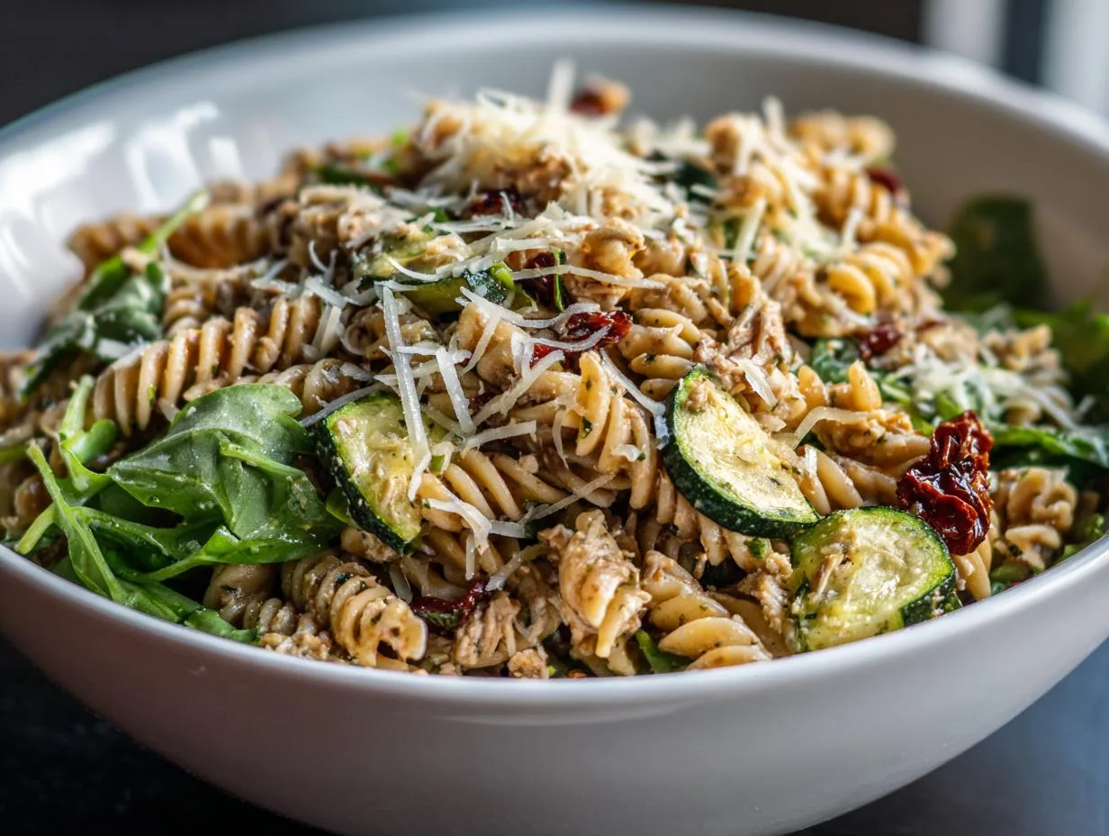 25-Minute Mediterranean Tuna Pasta Salad Bowl for Lazy Perfection