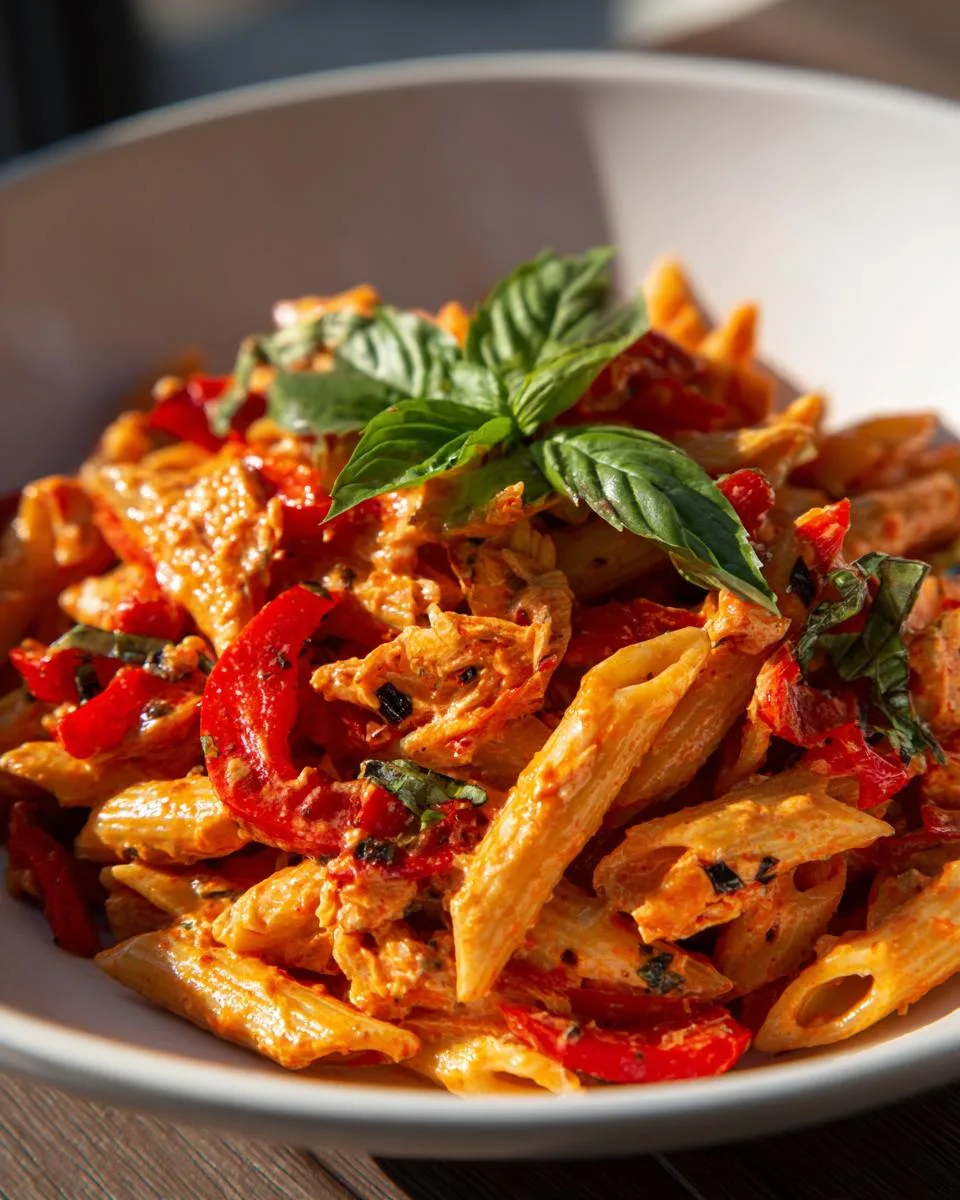 Roasted Pepper Tuna Pasta Salad - detail 3