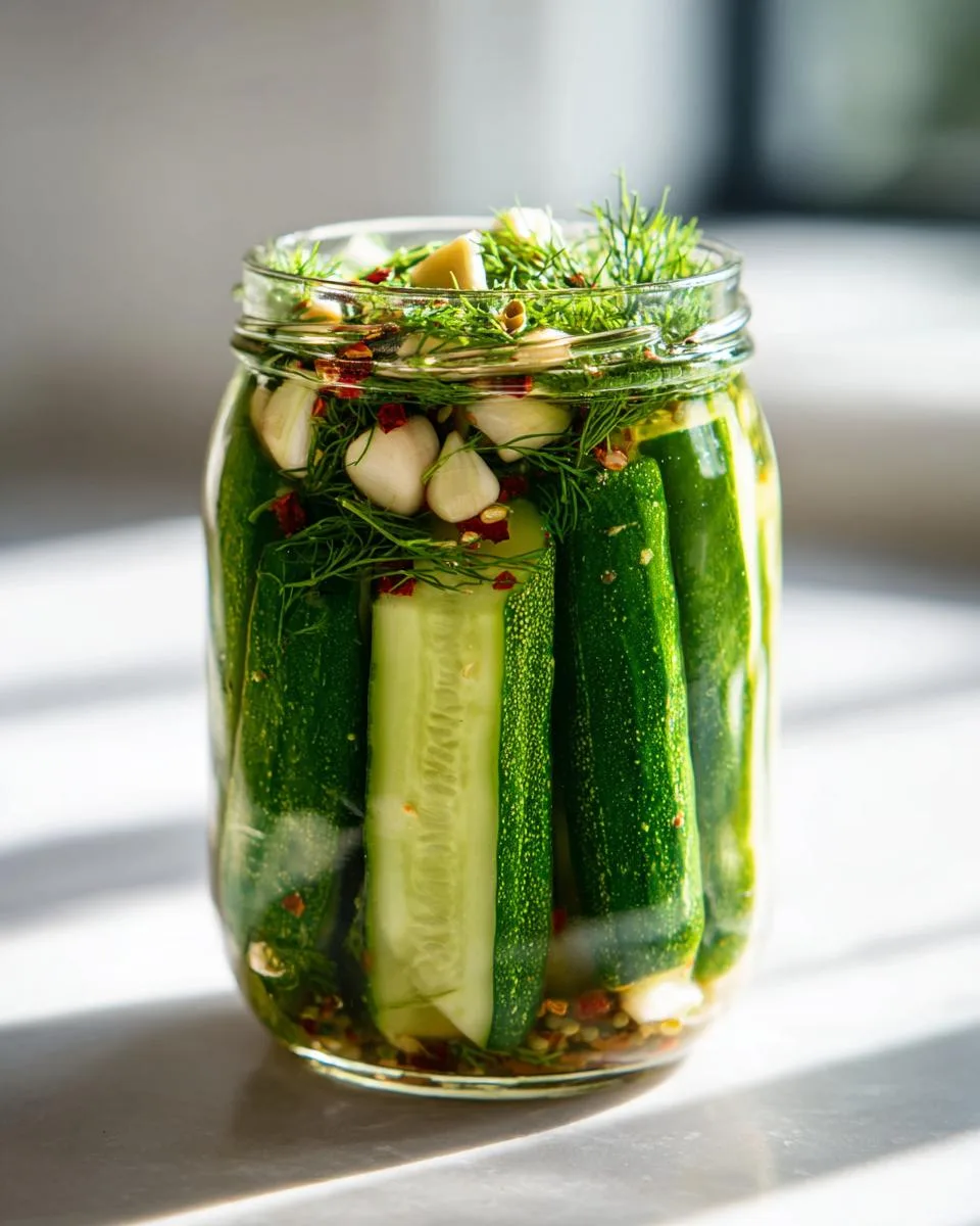 Spicy Refrigerator Pickles - detail 3