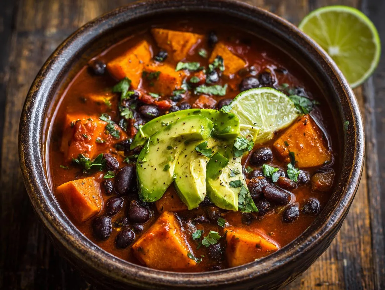 Hearty Sweet Potato Black Bean Chili in 4 Simple Steps