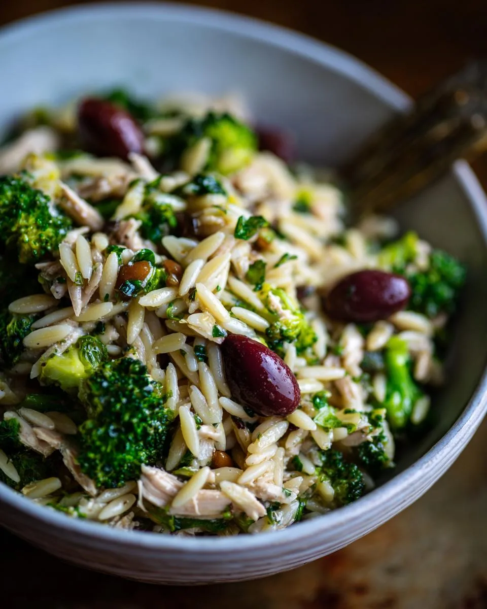 Tuna Broccoli Orzo Salad Bowl - detail 2