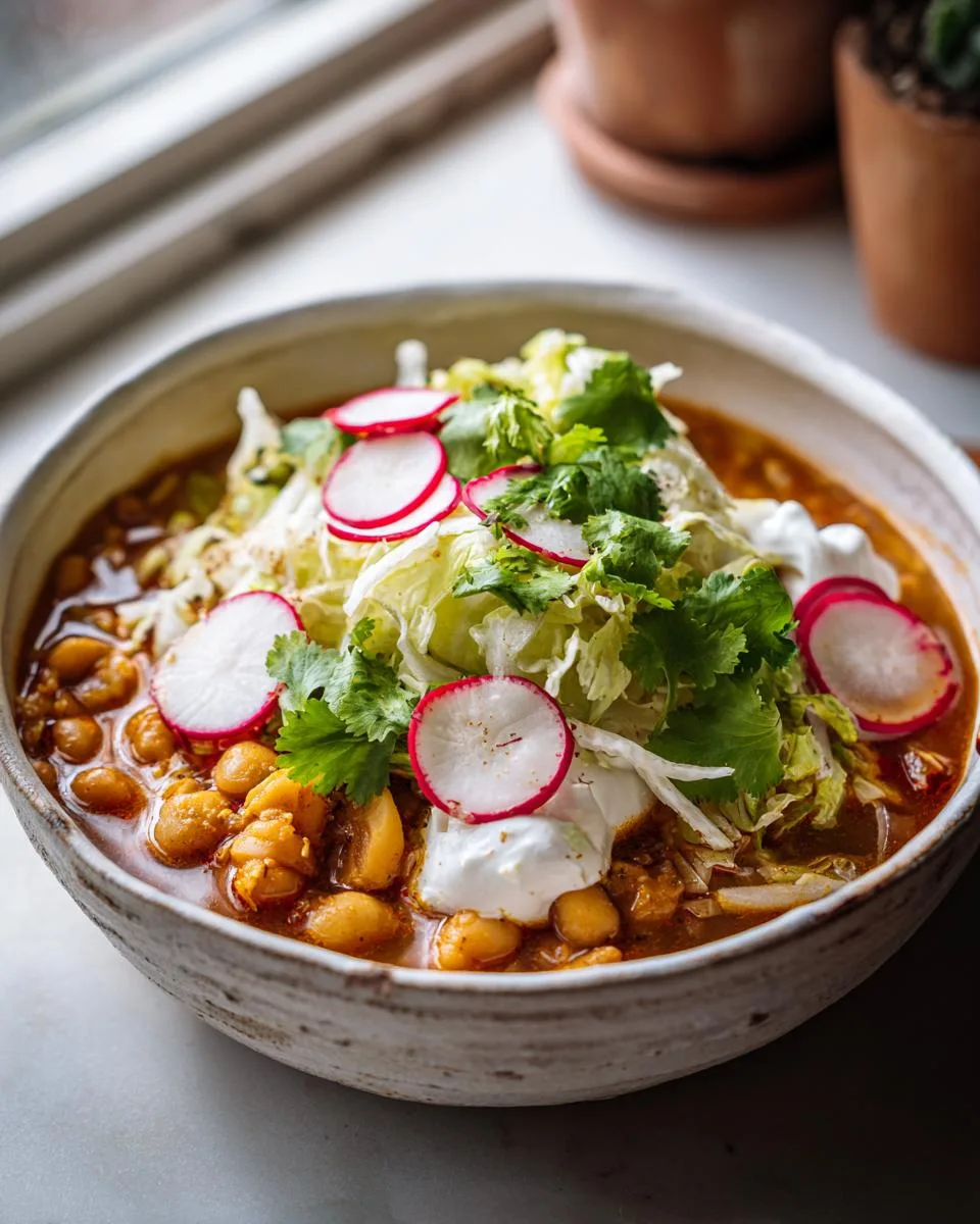 Vegetarian Slow-Cooker Pozole - detail 2